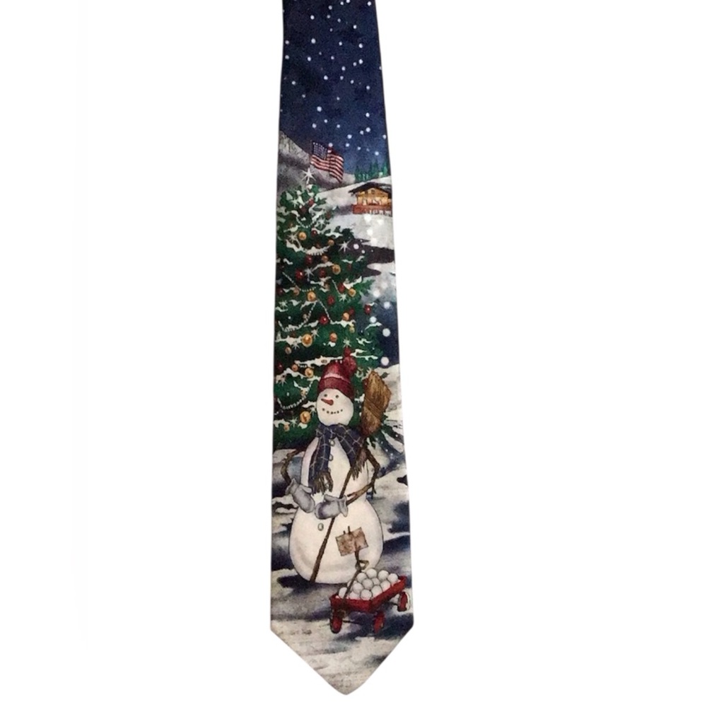 Vintage NWT Tango by Max Raab Silk Tie Holiday Christmas USA Americana - Picture 4 of 6